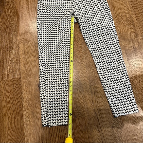J. McLaughlin Check Patterned Tapered Pant Zippers At Bottom Back Women’s Sz 10 - Picture 9 of 11